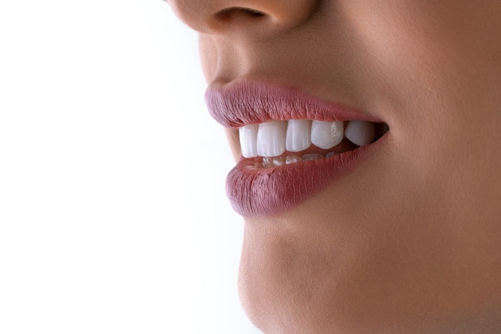 Close-up of a healthy, bright smile
