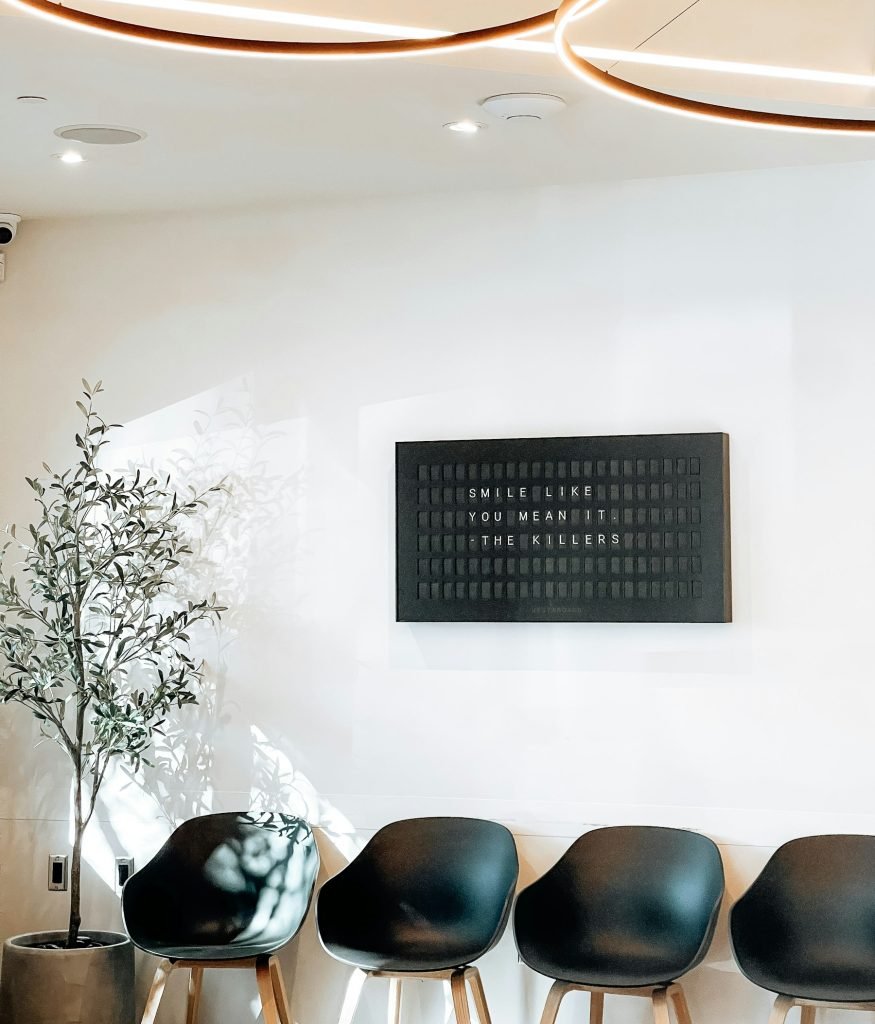 A bright, modern dental practice waiting room